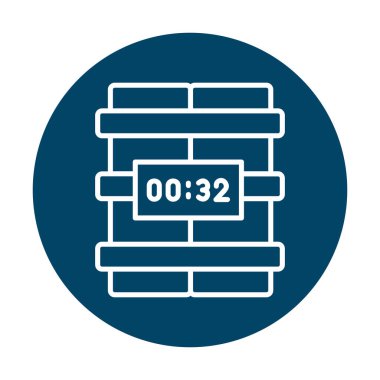 Zaman bombası ikonu vektör illüstrasyonu.