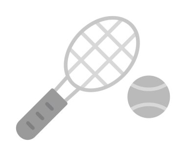 Tenis topu ve raket hattı biçim vektör tasarımı                  