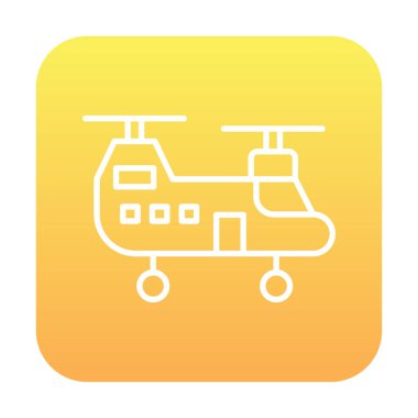Askeri Heliciopter vektör ikonu. biçim düzdür  