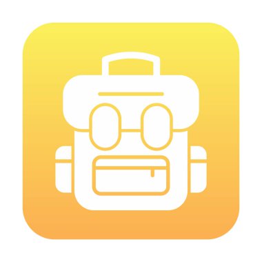 sırt çantası simgesi vektör illüstrasyonu