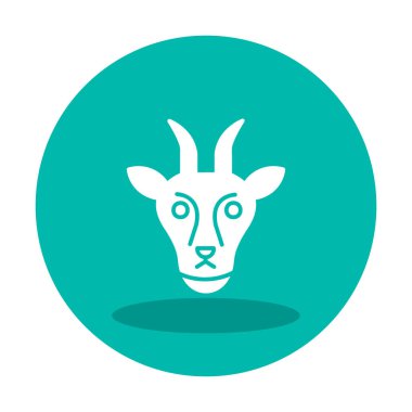 Keçi başı düz vektör simgesi 