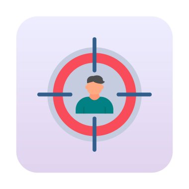 Hedef düz simge. Vektör illüstrasyonu