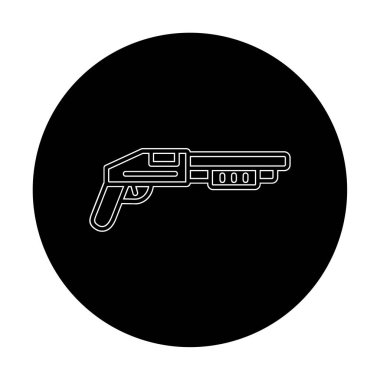 Pompalı düz simge, vektör illüstrasyonu