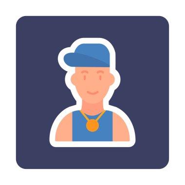 Hip Hop Man ikon vektör illüstrasyonu