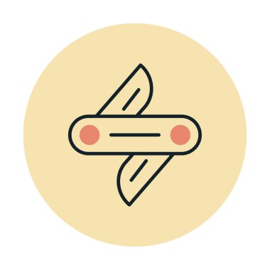 İsviçre bıçak ikonu vektörü beyaz arkaplanda izole edildi 