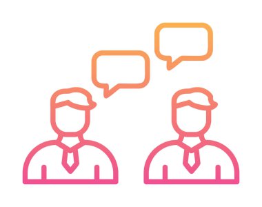 Basit Çalışma İletişim simgesi, vektör illüstrasyonu