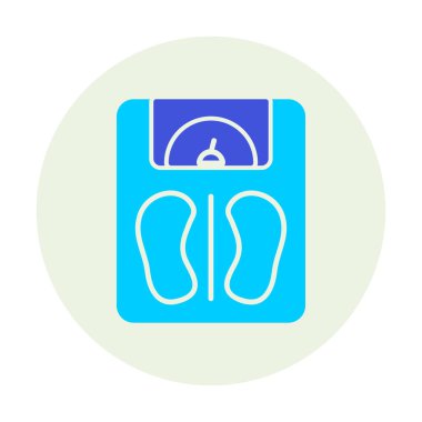 Basit Ağırlık Ölçekleme simgesi, vektör illüstrasyonu