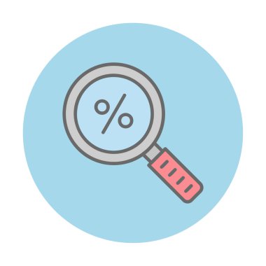 İndirimli Arama ikonu vektör illüstrasyonu