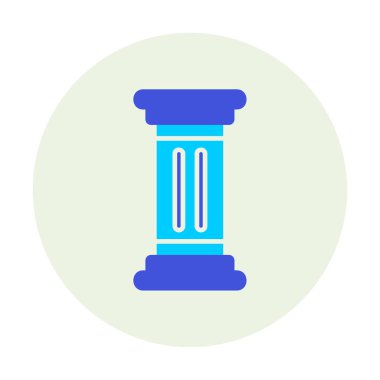 Sütun düz simgesinin vektör illüstrasyonu