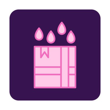 Su geçirmez Parsel simgesinin vektör çizimi  