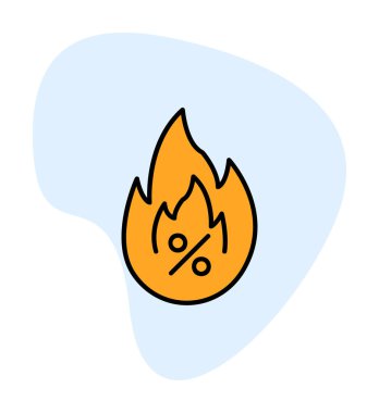 Hot Sale ikon vektör illüstrasyon tasarımı ile basit bir yangın