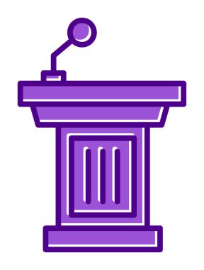 Podyum simgesinin vektör illüstrasyonu 