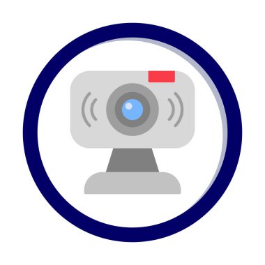 Web kamerası. Web simgesi basit illüstrasyon                   