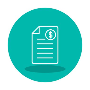 Alışveriş Faturası Vektör renk simgesi tasarımı 