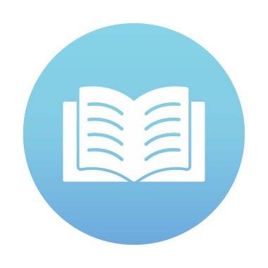 Basit düz Kitap simgesi vektör illüstrasyonu 