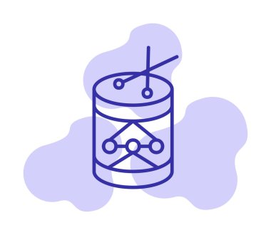 Davullar web simgesi, vektör illüstrasyonu