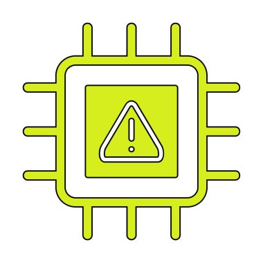 Cpu vektör düz simgesi 