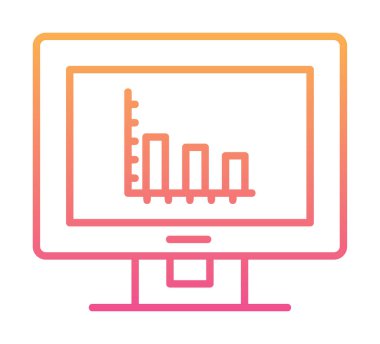 Basit Analitik simge, vektör illüstrasyonu