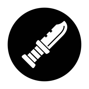 askeri bıçak ikonu vektör illüstrasyon sembolü tasarımı