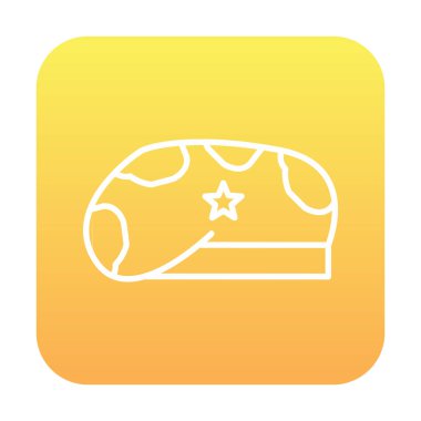 Askeri Şapka ikon vektör illüstrasyonu