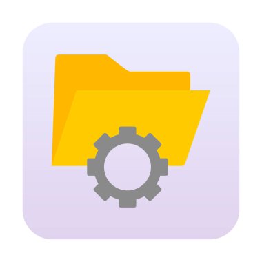 Basit Veri Yönetimi simgesi, vektör illüstrasyonu