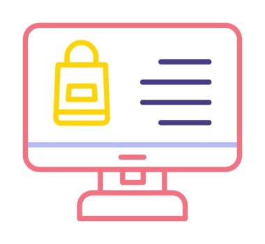 ekran simgesi, vektör illüstrasyonunu izle