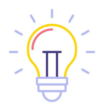 Ampul simgesi. vektör illüstrasyonu 