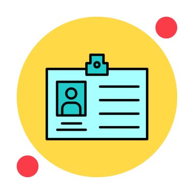 Üyelik Kartı simgesinin vektör illüstrasyonu