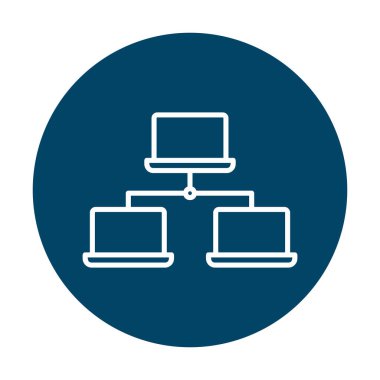 Basit ağ simgesi, vektör illüstrasyonu