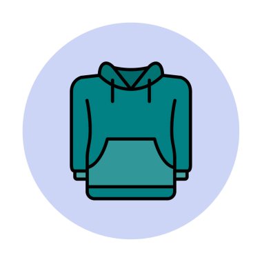 Basit kapüşonlu simge, vektör çizimi