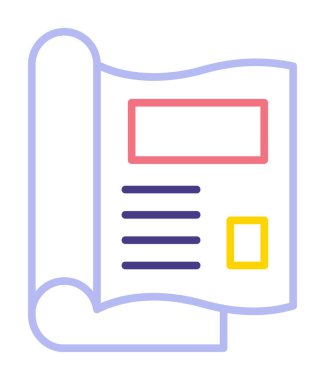 dergi simgesi, vektör illüstrasyonu basit tasarım