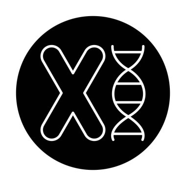 düz Kromozom ikon vektör illüstrasyon tasarımı