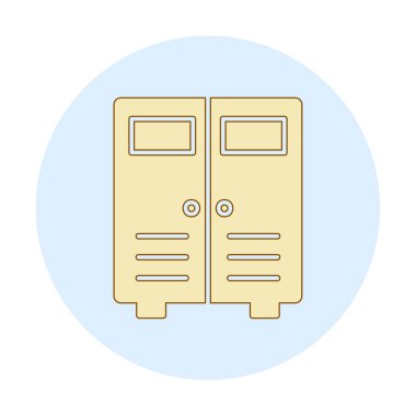 Lockers web simgesi, vektör illüstrasyonu                