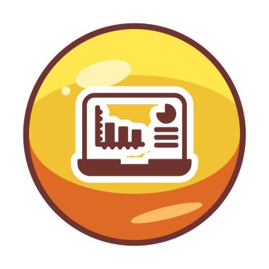  Dizüstü bilgisayar simgesi vektör illüstrasyon tasarımı analizleri