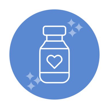 Vitamin şişesi simgesi, vektör illüstrasyonu
