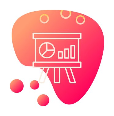 Whiteboard simgesinin vektör illüstrasyonu