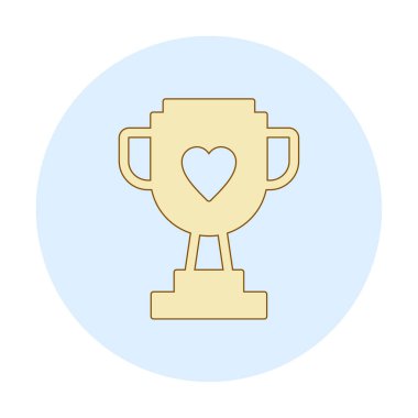 Kupalı kupa. Web simgesi basit illüstrasyon