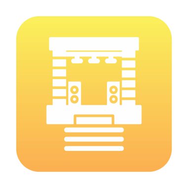 sahne ikonu vektör illüstrasyonu 