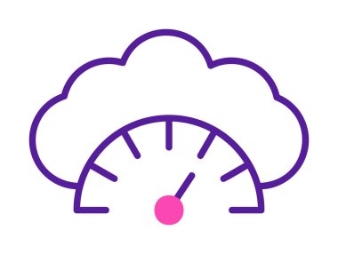  Gösterge düz simgesi, vektör illüstrasyonu 