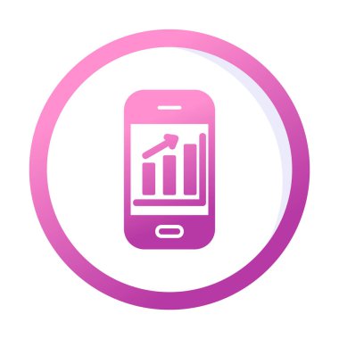 akıllı telefon ekran vektör simgeleri üzerinde analiz