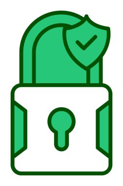 asma kilit web simgesi, vektör illüstrasyonu