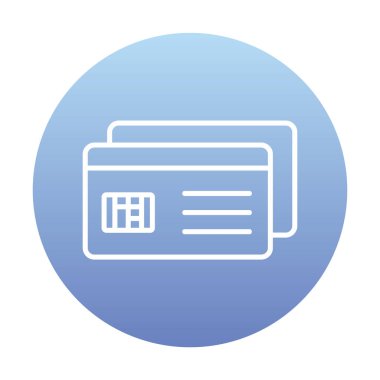 Kredi kartı simgesi, vektör illüstrasyonu basit tasarım