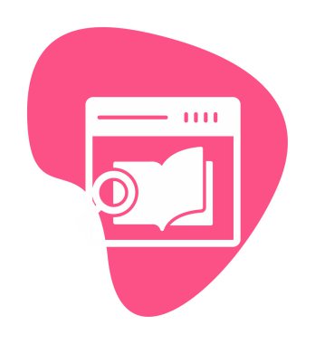 Basit Araştırma Kitabı simgesi, vektör illüstrasyonu