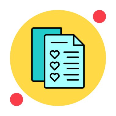 Dilek listesi. Web simgesi basit illüstrasyon 