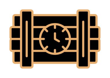 Zaman bombası ikonu vektör illüstrasyonu.