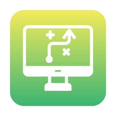 Basit Strateji simgesi, vektör illüstrasyonu