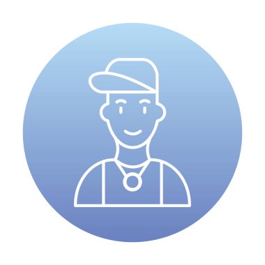 Hip Hop Man ikon vektör illüstrasyonu