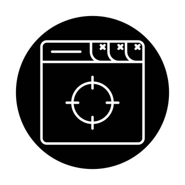 tarayıcı ve Hedef Web renk simgesi, vektör illüstrasyonu