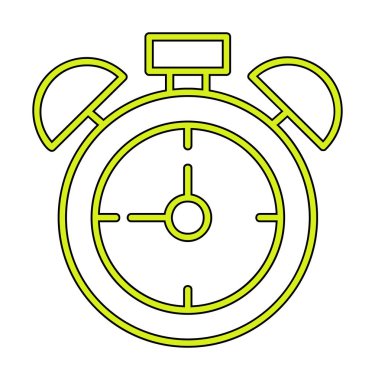 Alarm saati web simgesi, vektör illüstrasyonu