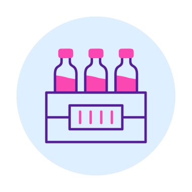 Su şişeleri. Web simgesi basit illüstrasyon 